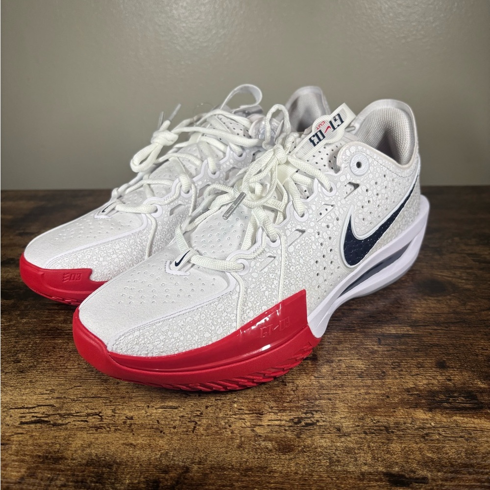 Nike Air Zoom GT Cut 3 Mens Size 10 Shoes 'USA' White Basketball Sneakers NEW